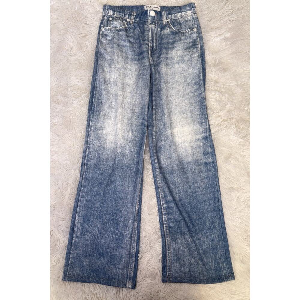 Mila Rosabella Women’s M Pull On Wide Leg Soft Jeans. Exc. Condition